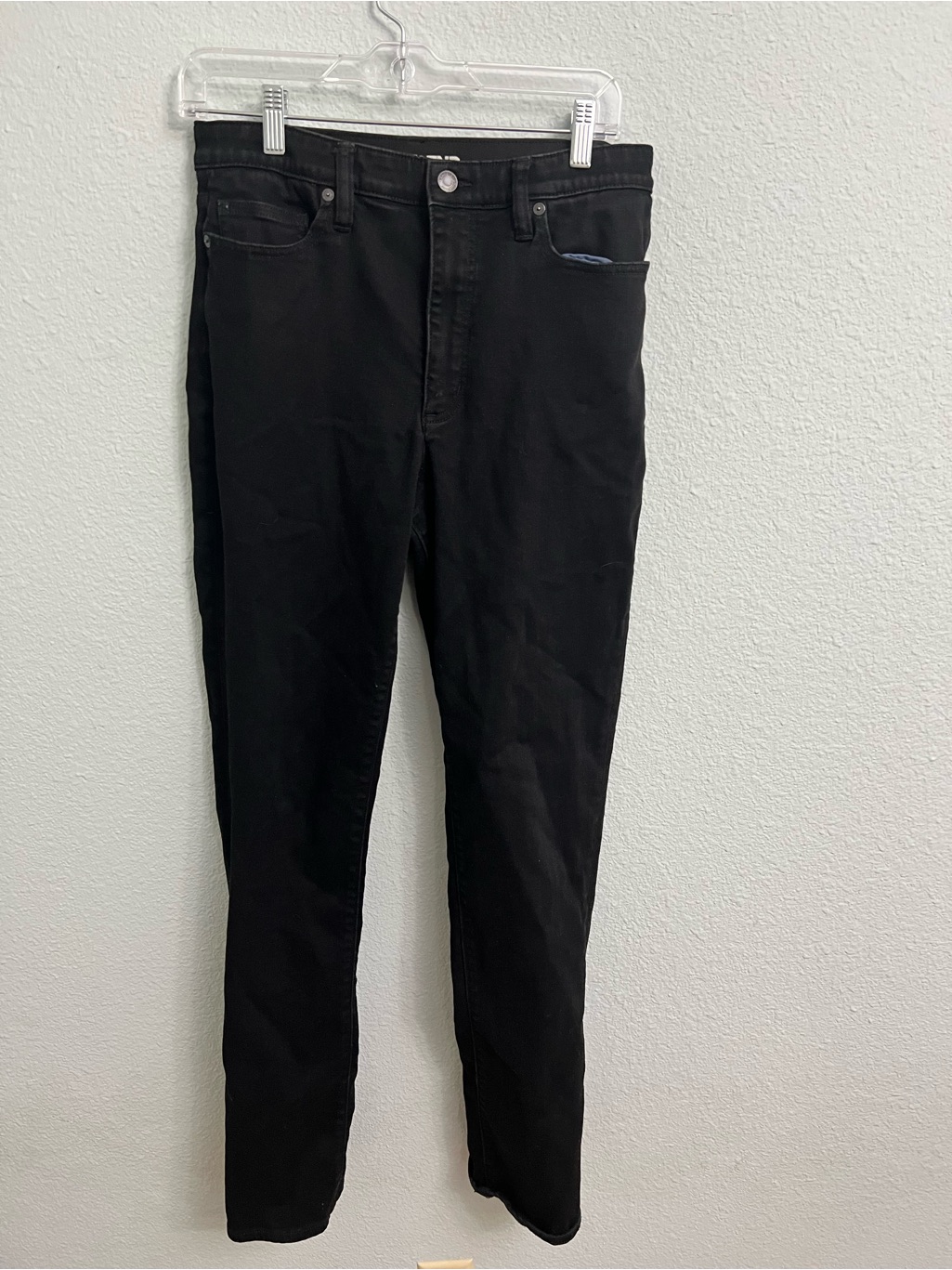 Lands' End Women's 10 Tall Straight Leg Black Jeans